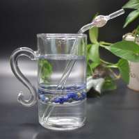 water bottle with crystal crystal bottle water gemstone water cup glass beer cup